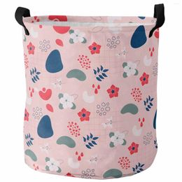 Laundry Bags Bohemian Abstract Floral Style Foldable Dirty Basket Kid's Toy Organizer Waterproof Storage Baskets