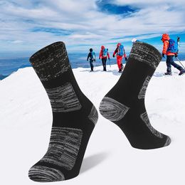 Agdkuvfhd 100% Waterproof Breathable Socks Hiking Wading Trail Runing Skiing Cycling Crew Unisex Cushioned Outdoor Sports 240428