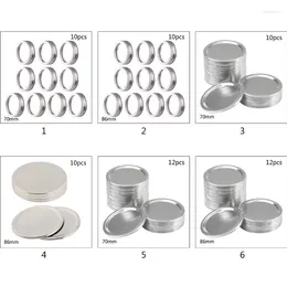 Storage Bottles 10 Pieces/Set Canning Lids Rings Split-Type Solid Caps For Mason Jars Metal Jar Bands