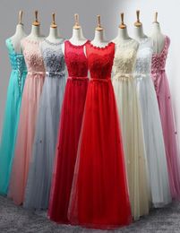 In Stock ALine Scoop Bridesmaid Dresses Beautiful Colours Floor Length vestidos Dress For Wedding Party Dresses 2022 9007463