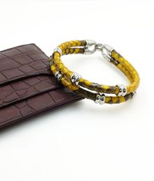 Luxusarmbänder Python Haut Lederarmband für Frauen Mann Freunde Geschenk Pulseire Whole Dropship5064962
