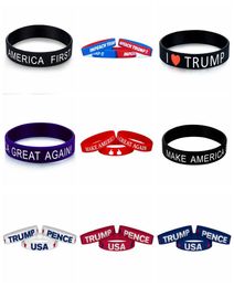 Unisex Donald Trump Silicone Bracelet American President Keep America Great Bracelet Inspirational Motivational Sports Wristband V4274587