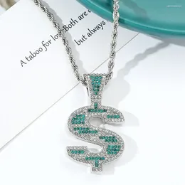 Pendant Necklaces Dollar Shape Necklace Hip-Hop Personalized Fashion Clavicle Chains Jewelry Gift