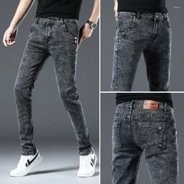 Men's Jeans High Quality Men Denim Grey Colour Design Cotton Pants Stretch Slim Fit Daily Dropship Trousers Four Season Teenager