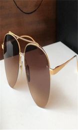 Vintage fashion design sunglasses 8053 pilot titanium halfframe retro simple and versatile style uv400 protective glasses top qua3262504