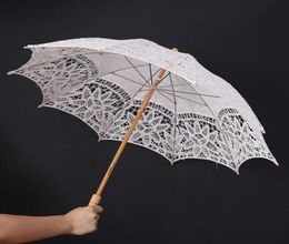 Umbrellas Lace Pure Cotton Embroidered Wedding Umbrella Parasol Handmade Bridesmaid Decoration 5395583