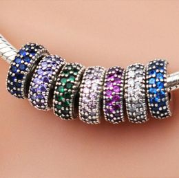 EDELL Authentic 925 Sterling Silver Beads Multicolor spacers Spacer Fits European Style Jewelry Bracelets & Necklace Birthday Gift14405682