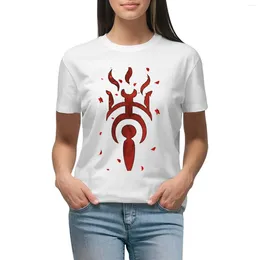 Women's Polos Lilith Symbol Blood Petals T-shirt Kawaii Clothes Cute Tops Summer Top Spring Women 2024