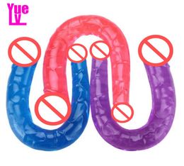 YUELV 3 Color Small U Shape Double Heads Realistic Dildo Erotic Toys Lesbian Artificial Penis Female Masturbation Adult Sex Erotic5218860