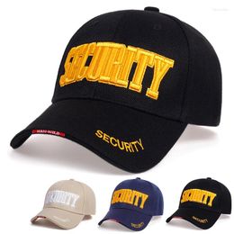 Ball Caps Unisex Security Letter Embroidery Baseball Spring And Autumn Outdoor Adjustable Casual Hats Sunscreen Hat