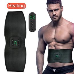 Electric Abdominal Toning Belt EMS Body Slimming Massage Belt Heating Warm Belly Abdomen Muscle Stimulator Fitness Weight Lose 240426