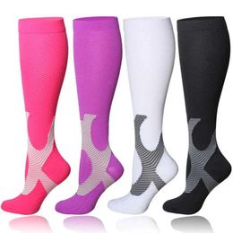 Socks Hosiery Mens Compression Socks Running Hiking Cycling Nylon Sports Socks Women Medical Nurses Varicose Veins Anti Fatigue Pain Relief Y240504