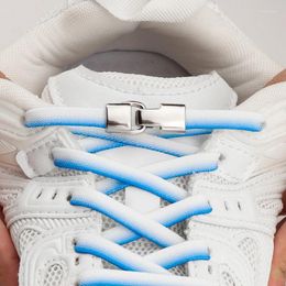 Shoe Parts Hook Lock No Tie Shoelaces For Kids Adults Tieless Stretch Laces Without Ties Elastic Flat Gradient Shoelace Sneakers