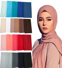 28 COLOR New Women Muslim Scarf Elastic Hijabs Islamic Shawls Soild PLAIN Modal Headscarf For Women Jersey Scarf2325764