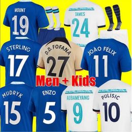 CFC 22 23 MOUNT KANTE HAVERTZ soccer jerseys STERLING ZIYECH Reece James Cucurella JORGINHO PULISIC T SILVA Gallagher 2022 home away football shirt Men kids kits 2868