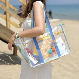 Evening Bags PVC Beach Bag Transparent Waterproof Travel Large-capacity Mommy Swimming Shopping Portable Storage Handbag