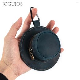 Wallets JOGUJOS Genuine Leather Men Trendy Casual Waist Packs Vintage Mini For Male Travel Fanny Pack Unisex Money Coin Purse