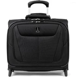 Suitcases Softside Lightweight Rolling Underseat Tote Upright 2 Wheel Bag Men And Women Black 16-Inch