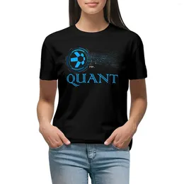 Women's Polos QUANT NETWORK Crypto Bassic T-shirt QNT Coin Token Short Funny Shirts Graphic Tees Top Women