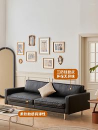 Decorative Figurines Retro Japanese Black Double Sofa Nordic Ins Small Apartment Living Room Simple