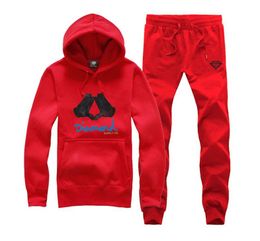 selling Men Tracksuit Winter Casual Tracksuit Sport Set Male Winter Thick Slim Fit Hoodie Diamond Supply Fill sweat s4202122