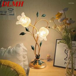 Table Lamps DLMH Contemporary Lamp French Pastoral LED Creative Flower Living Room Bedroom And Study Home Decoration Desk