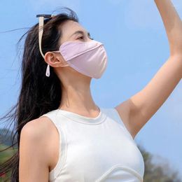 Scarves Summer Silk Mask UV Protection Eye Face Gini Sunscreen Veil Scarf Sports
