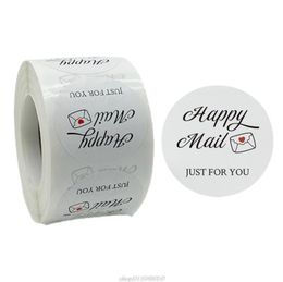 Gift Wrap 500pcs Happy Mail Just For You Stickers 15 Inch Seal Label Wedding Baking Stationery Sticker AG07 21 Drop2858389