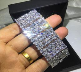 Sparkling Luxury Bracelet For Lover Gift Tennis Jewellery 925 Sterling Silver Multi Shape White Topaz CZ Diamond Gemstones Women Wed5238310