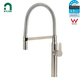 Kitchen Faucets KYLINS Universal Brushed Nickel Mixer Tap Swivel Pull Out Sprayer Sink Basin Faucet SUS304