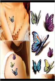 Waterproof Henna Tatoo Selfie Fake Body Sticker Colorful Butterfly 3D Stickers Art Flash Ctyfp Tattoos Q5K124584237