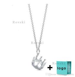 High quality 925 sterling silver new necklace classic brand love necklace with box characters suitable for banquet Jewellery whole1686043