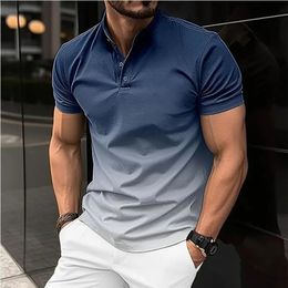 Summer casual sports short sleeved polo shirt fashionable and comfortable T-shirt mens breathable polo shirt mens 240428