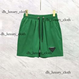 Prd Praddas Men's Swimwear Designer Fashion Brand New Green Triangle Standard Triangle Shorts Casual Minutes Beach Pants Shorts Men Summer Thin Sports Pants 9233