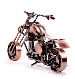 Motorcycle Shaepe Ornament Hand Mede Metal Iron Art Craft For Home Living Room Decoration Supplies Kids Gift4091912