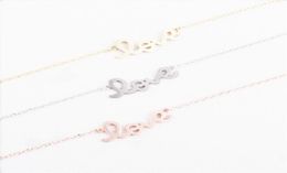 Fashion shapes of letters Goldcolor LOVE plated Necklace Pendant Necklace for women gift Whole7500904