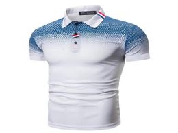 Summer Casual Polo Shirt Men Short Sleeve Business Shirt Fashion Design Tops Tees 2206222350199