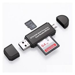 Memory Card Readers 2 In 1 Otg/Usb Mti-Function Reader/Writer For Pc Smart Mobilephones With Bag Or Box Pacakge Drop Delivery Computer Otyla