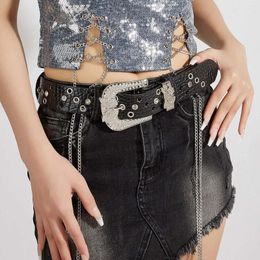 Belts Womens Waist Belt PU Leather Punk For Dresses Jeans Clothes Trouser Party