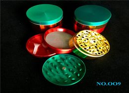 Good 60mm Red Yellow Green Large Herb Grinders 3 Layer Tobacco Grinder Cheap Big Cali Crusher Grinder Diamond Herb Grinder For Sal5463696