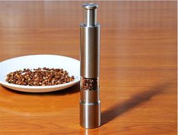 1PC Longming HOme S Steel Stick Grind Salt Pepper Spice Sauce Grinder Mill Thumb Push Muller Kitchen Cooking Tools KX 123300y8226977