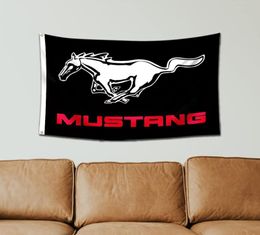 Mustang custom polyester flag Banner 3ftx5ft For Indoor and Outdoor Deocration9484450