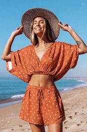 Geometric Print Cover Up Top Swimwear 2 Piece Women's Swimsuit Feminine Bathing Suit Beach Style Beachwear Sexy Monokini 2024