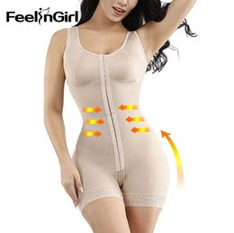 FeelinGirl Fajas Colombianas Reductora Full Body Slimming Shaperwear Overbust Postpartum Recovery Bodysuit Waist Shapers Y2007062448103