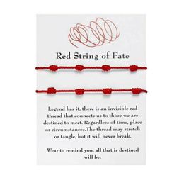 2Pcs 7 Knots Red String Bracelet For Good Luck Amulet For Success And Prosperity Friendship Bracelet299o7756483