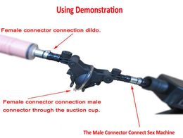 Sex Machine Gun Attachment Fixed Bracket Female Connector Male Connector For Masturbator With Suction Cup Sex Machine Gun Acce7278884