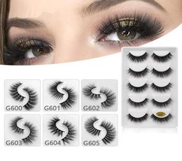 5 Pairs Mink Eyelashes 1 Box 3d Mink Lashes Natural Long False Eyelashes 1cm15cm Eyelash Extension Cilios5441696