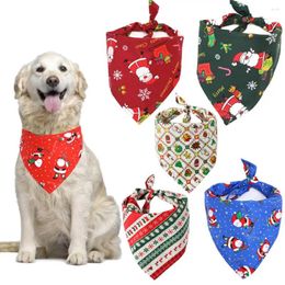 Dog Apparel Triangular Bandanas Pet Dogs Bandana Christmas Washable Bow Ties Collar Cat Scarf For Large Accessories Perros