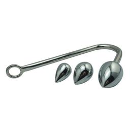 Replacable Three Balls Metal Anal Hooks Butt Plug Strap On Sex Toys For Couple Rope Hook with Anus Stimulation9120670