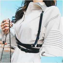 Garters Body Bondage Harness Belt Crop Top Suspender Chest Cage Women Leather Drop Delivery Dh397